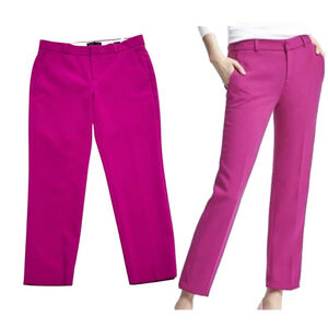 Banana Republic fuchsia pink magenta Avery pants cigarettes slim fit ankle 6￼